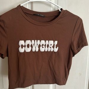 Cropped top cowgirl shirt